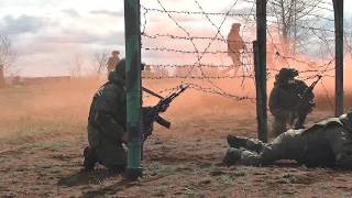 Прохождение полосы препятствий разведчиками Центрального военного округа под Оренбургом