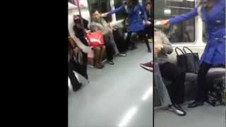 Korean Subway Crazy Smoking Drunken Woman (Combined Version)