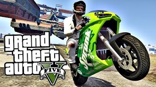 GTA 5 Online: CRAZY BOLADÃO NA MOTO!