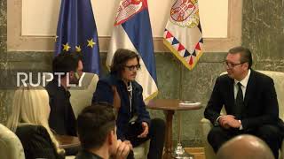 Serbia: Johnny Depp meets President Vucic on visit to promote animated series