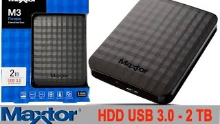 Disque dur externe noir HDD 2.5" 2 TB USB 3.0 Seagate Maxtor M3 - STSHX M201TCBM