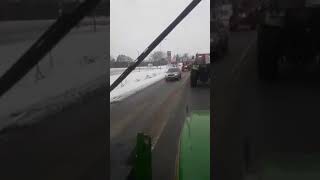 Protest rolników na Podkarpaciu - Powiat jarosławski - Nie chcemy owoców i zbóż z Ukrainy