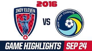 HIGHLIGHTS - Indy Eleven 3 : 0 New York Cosmos - September 24, 2016