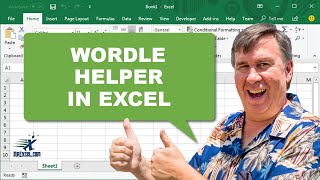 WORDLE Helper In Excel - Solve Wordle Faster! - Episode 2462