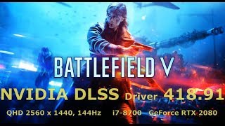 Battlefield™ V DLSS Driver 418.91 разные настройки QHD