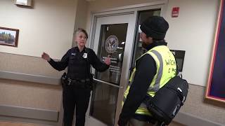 Senior vet cuffed in 63 seconds!  VA hospital follow-up #1