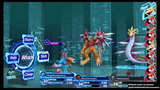 DIGIMON STORY CYBER SLEUTH: Gold Cup Flamedramon Battle