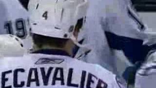 Échappée de Vincent Lecavalier contre Cristobal Huet