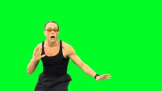 Футаж Жан Клод Ванн дамм на зеленом фоне Footage Jean Claude Vann Damme on the green background