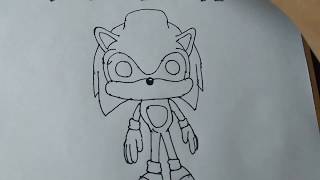 Cómo DIBUJAR a ?SONIC FUNKO POP ?/how to DRAW SONIC FUNKO POP