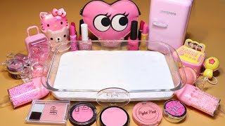 Color Series Season3 Mixing "PINK" Makeup,Parts,slime... Into White Slime! "PINKSlime"