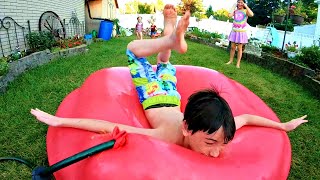 Going INSIDE a Giant 6ft water balloon  |   Jumping on a 6 foot water balloon
