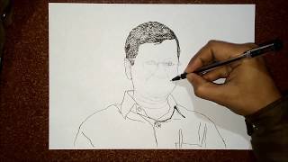 Arvind Kejriwal drawing step by step