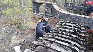Натяжка гусениц KOMATSU 895!!!