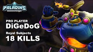 DiGeDoG Bomb King 18 KILLS!! Paladins Pro (NiP) Ranked Gameplay