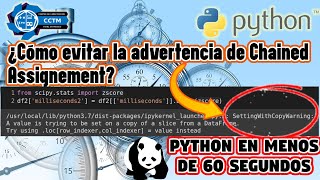 + ¿Cómo evitar el error Chained Assignment al copiar un Dataframe? | Menos de 60 segundos | Shorts