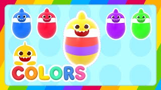 ベイビーシャークのたまご遊び| 英語で学ぶ色のなまえ | 英語聞き流し | Colors | Easter Egg | ピンキッツ! 童謡と子どもの動画
