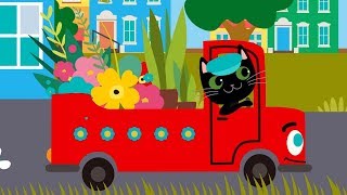 Развивающие и обучающие мультфильмы - Грузовик ? Теремок песенки - мультики про машинки