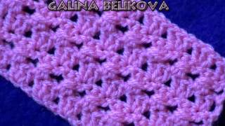 Ажурный узор с перекрещенными столбиками