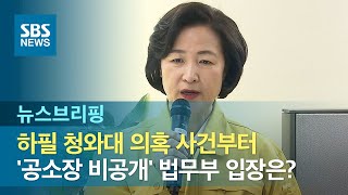 하필 청와대 의혹 사건부터 '공소장 비공개'…법무부 입장은? / SBS / 주영진의 뉴스브리핑