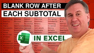 Add A Blank Row After Each Subtotal Row - 2507