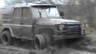 Покатушки на УАЗе с двойными колесами [8x8]