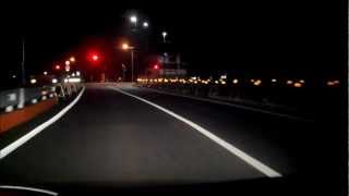 [車載動画] 関越本庄児玉IC～国道462号～上越新幹線本庄早稲田駅　夜間　GHV-DV25HDA