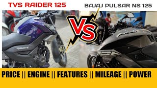 TVS Raider 125 vs BAJAJ Pulsar NS 125 | Which One is Better 125cc Bike | Detailed Comparison
