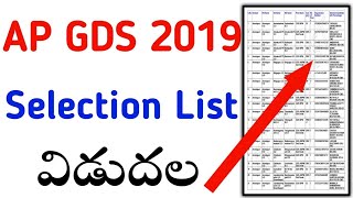 AP Postal GDS Results Released | AP Postal GDS Results 2019 | AP Postal GDS Latest News updates