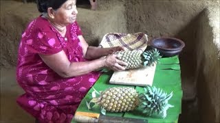 Healthy Village Food ❤ Cooking Pineapple curry in my Village by my Mom