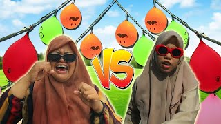 DUEL PECAHIN BALON ISI AIR !! SIAPA CEPAT DIA DAPAT UANG TUNAI!!