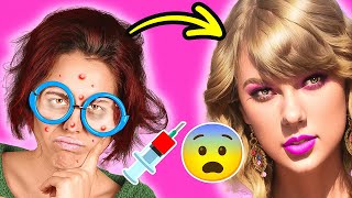 Ultimate TRANSFORMATION from UGLY to GORGEOUS! || Taylor Swift Makeup Look by MUAhaha