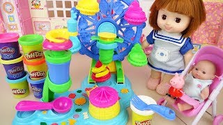 Baby doll Play doh ferris wheel maker play baby Doli house