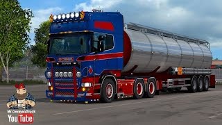 [ETS2 v1.27] Scania R 5- Series (RJL) Red & Blue Skin + Cabin DLC ready