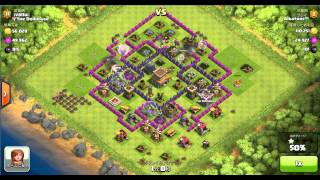 【クラッシュオブクラン_clash of clans】Wヒーローlv20＆ヒーラー１０体で攻め[TH8]