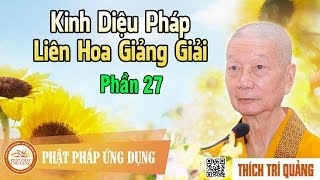 Kinh Diệu Pháp Liên Hoa Giảng Giải phần 27 - Thầy Thích Trí Quảng giảng pháp