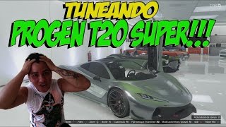 GTA 5-TUNEANDO PROGEN T20 SUPER MAS TRUCO DE PINTURA VERDE LIMA PLATEADO-GTA5 Online