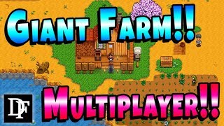 Mega Multiplayer On Giant Farm! - Stardew Valley Multiplayer