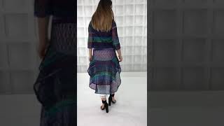 Purple Print Lace Frill Seeker Dress