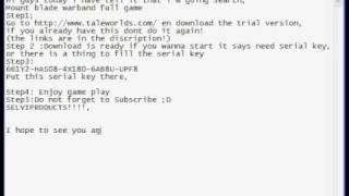 Mount Blade Warband download+Serial key(OUTDATED)