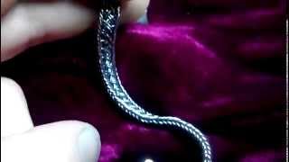 Серебряный браслет тайский. Браслет из черненного серебра ручной работы.