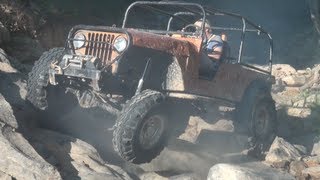JEEP CJ6 GOES ROCK BOUNCING