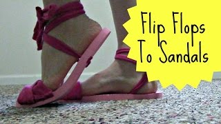 How To Recycle Flip Flops Into Sandals | Pinterest Project | Jendi's Journal