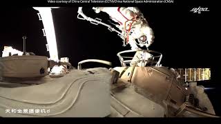 Second spacewalk on the China Space Station begins
