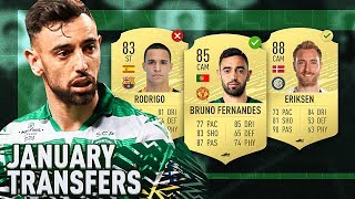 FIFA 20 JANUARY TRANSFERS! CONFIRMED DEALS & RUMOURS! w/ BRUNO FERNANDES, ERIKSEN, RODRIGO & MORE!