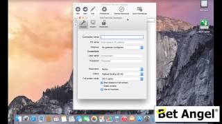 Connecting via a remote desktop on an Apple Mac
