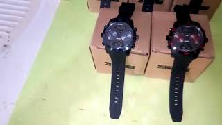 Skmei 1355 (3 Analog+Digital) Saat Siyah-Kırmızı-Mavi (Gearbest)