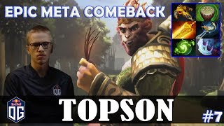 Topson - Monkey King MID | EPIC META COMEBACK | Dota 2 Pro MMR Gameplay #7