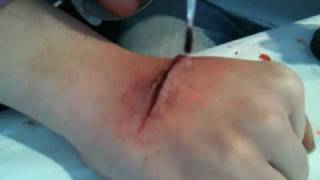 How To Fake a Cut - Theatrical Horror Make-up - by BBC Blast