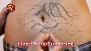 My Finished Stomach Tattoo - hot navel shows